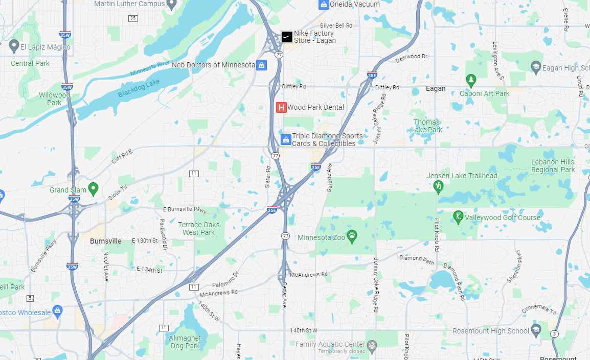 TH 77 StreetLight ramp study map